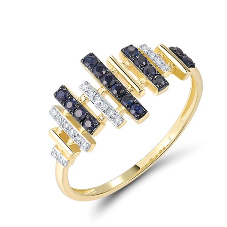 14KYWB  Blue Sapphire Ring  (R321325SAP14KYWB)