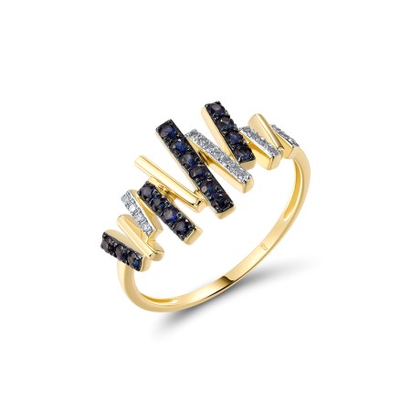 14KYWB  Blue Sapphire Ring  (R321328SAP14KYWB)