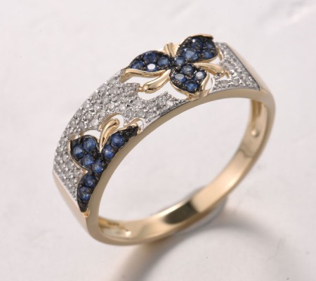 14KYWB  Blue Sapphire Ring(R321349SAP14KYWB)