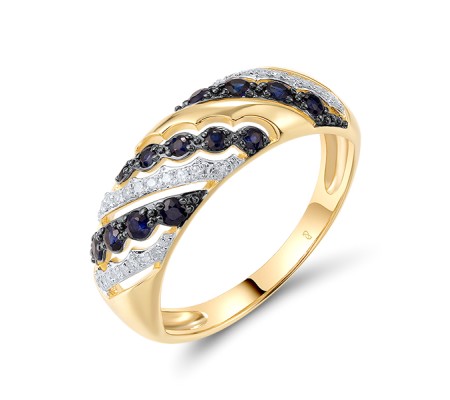 14KYWB  Blue Sapphire Ring(R321350SAP14KYWB)