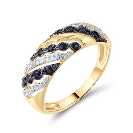 14KYWB  Blue Sapphire Ring(R321350SAP14KYWB)