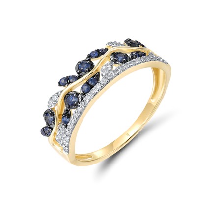 14KYWB  Blue Sapphire Ring(R321366SAP14KYWB)