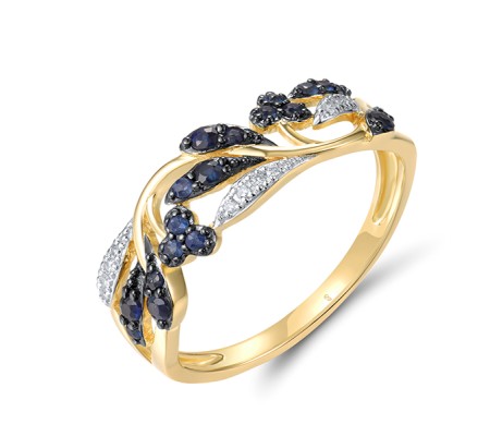 14KYWB  Blue Sapphire Ring(R321368SAP14KYWB)