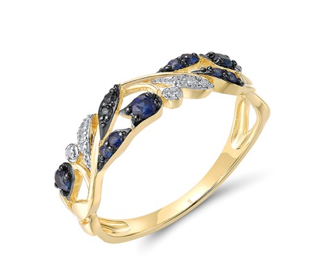 14KYWB  Blue Sapphire Ring(R321369SAP14KYWB)