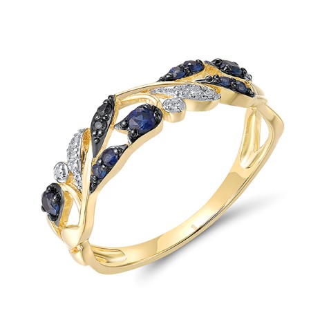 14KYWB  Blue Sapphire Ring(R321369SAP14KYWB)