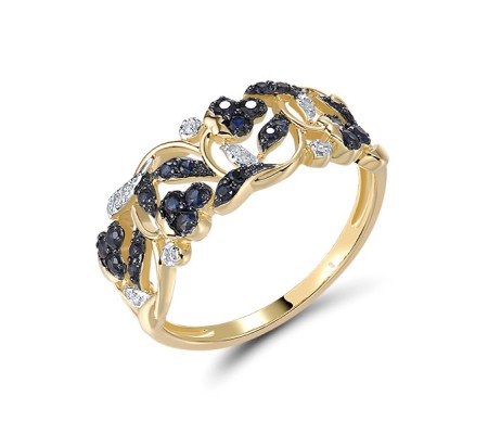 14KYWB  Blue Sapphire Ring(R321370SAP14KYWB)