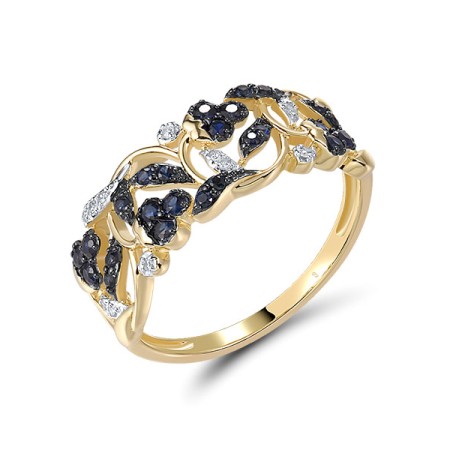 14KYWB  Blue Sapphire Ring(R321370SAP14KYWB)