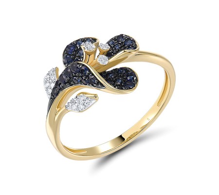 14KYWB  Blue Sapphire Ring(R321394SAP14KYWB)