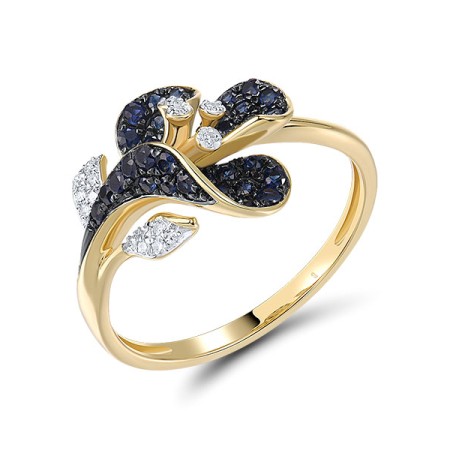 14KYWB  Blue Sapphire Ring(R321394SAP14KYWB)