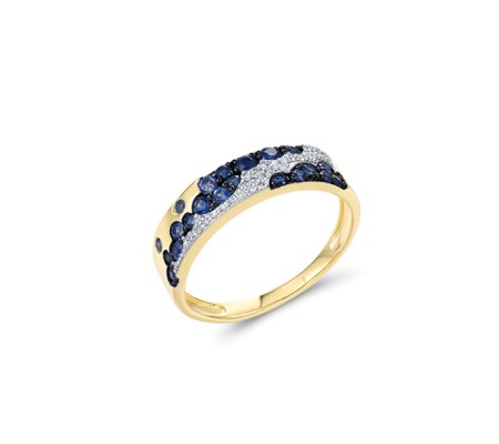 14KYWB  Blue Sapphire Ring(R321473SAP14KYWB)