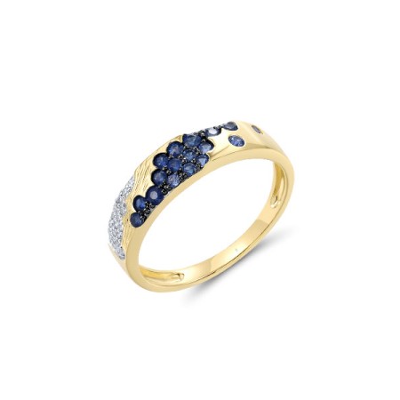 14KYWB  Blue Sapphire Ring(R321474SAP14KYWB)