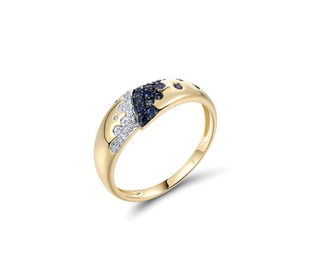 14KYWB  Blue Sapphire Ring(R321475SAP14KYWB)
