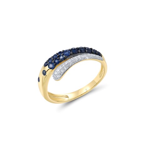 14KYWB  Blue Sapphire Ring(R321478SAP14KYWB)