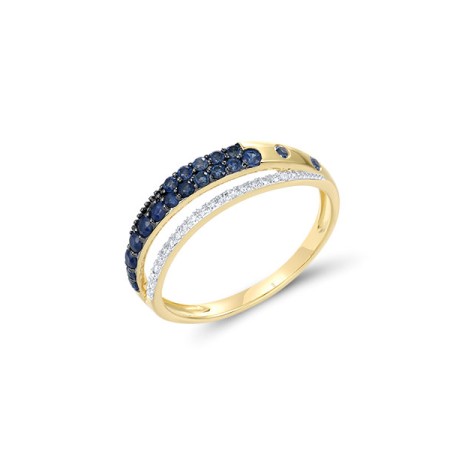 14KYWB  Blue Sapphire Ring(R321480SAP14KYWB)