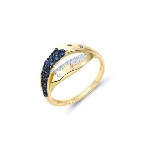 14KYWB  Blue Sapphire Ring(R321484SAP14KYWB)
