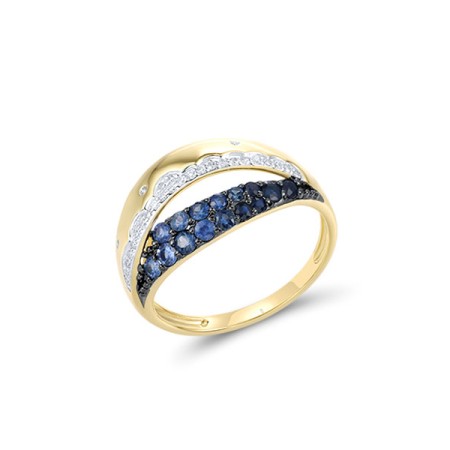 14KYWB  Blue Sapphire Ring(R321485SAP14KYWB)