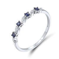 14KWB  Blue Sapphire Ring(R321509SAP14KWB)