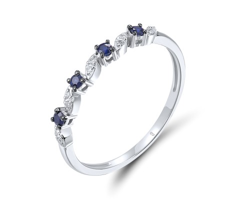 14KWB  Blue Sapphire Ring(R321509SAP14KWB)