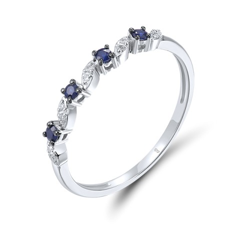 14KWB  Blue Sapphire Ring(R321509SAP14KWB)