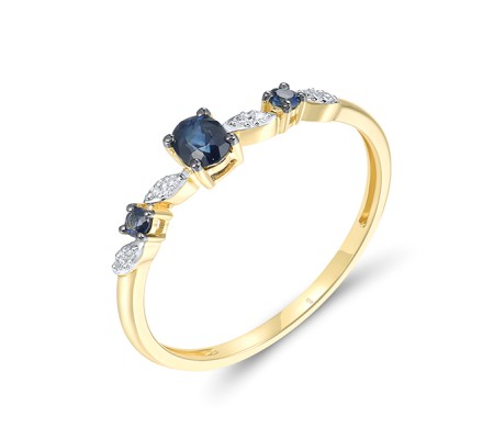 14KYWB  Blue Sapphire Ring(R321511SAP14KYWB)