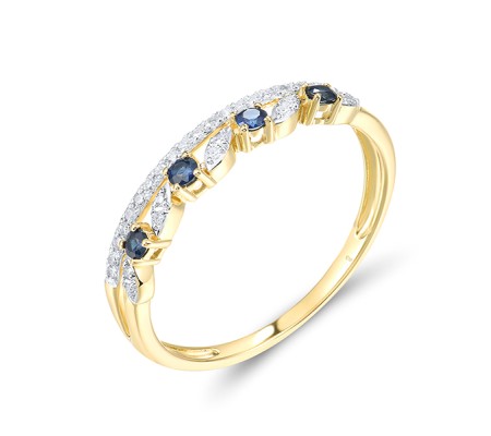 14KYWB  Blue Sapphire Ring(R321512SAP14KYWB)
