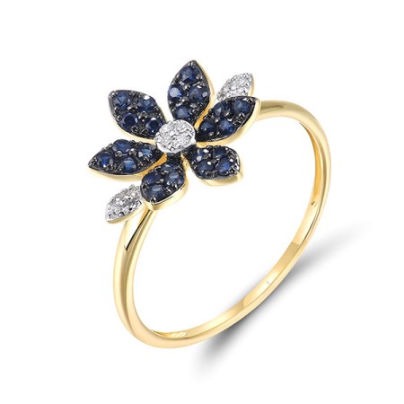 14KYWB  Blue Sapphire Ring(R321515SAP14KYWB)