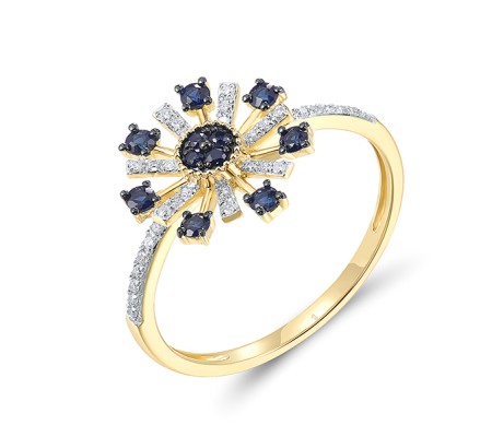 14KYWB  Blue Sapphire Ring(R321516SAP14KYWB)