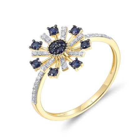 14KYWB  Blue Sapphire Ring(R321516SAP14KYWB)