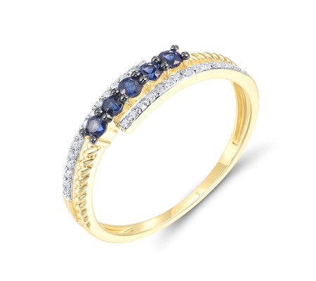 14KYWB  Blue Sapphire Ring(R321530SAP14KYWB)