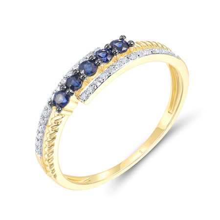 14KYWB  Blue Sapphire Ring(R321530SAP14KYWB)