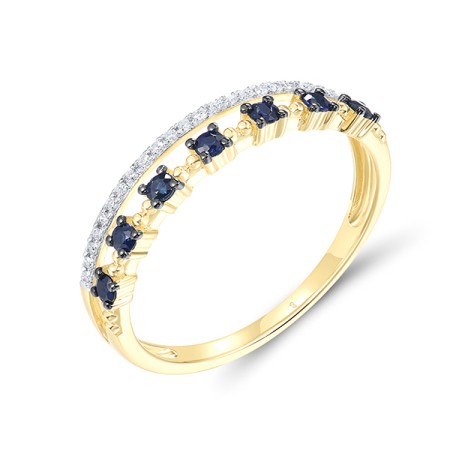 14KYWB  Blue Sapphire Ring(R321531SAP14KYWB)