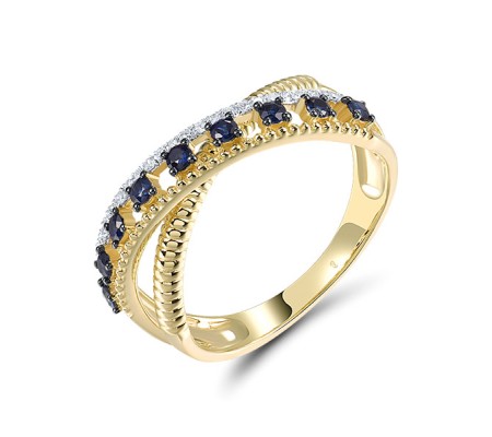 14KYWB  Blue Sapphire Ring(R321532SAP14KYWB)