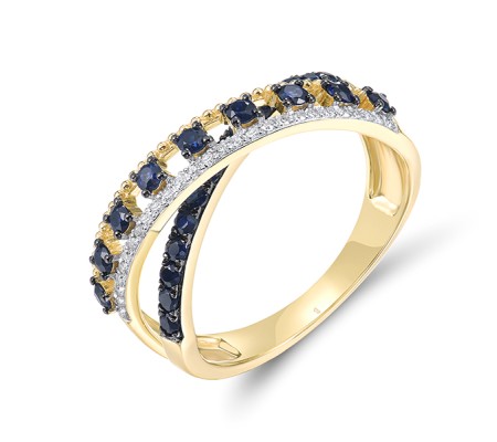 14KYWB  Blue Sapphire Ring(R321535SAP14KYWB)