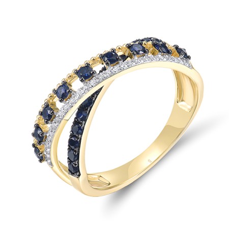 14KYWB  Blue Sapphire Ring(R321535SAP14KYWB)