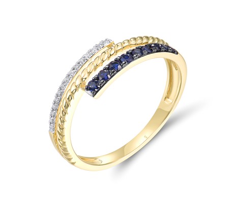 14KYWB  Blue Sapphire Ring(R321537SAP14KYWB)