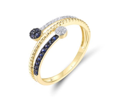 14KYWB  Blue Sapphire Ring(R321539SAP14KYWB)