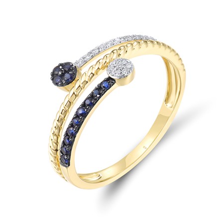 14KYWB  Blue Sapphire Ring(R321539SAP14KYWB)