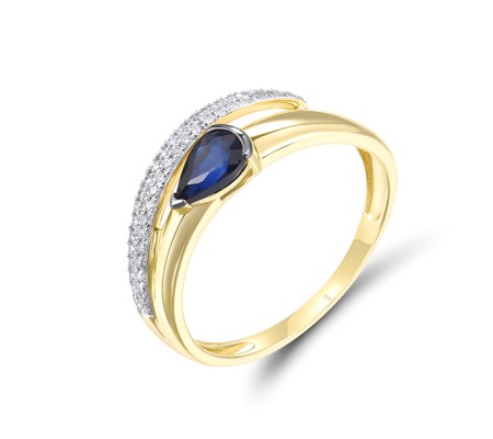 14KYWB  Blue Sapphire Ring(R321541SAP14KYWB)