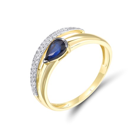 14KYWB  Blue Sapphire Ring(R321541SAP14KYWB)