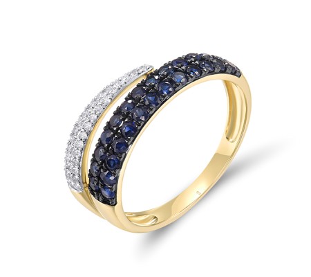 14KYWB  Blue Sapphire Ring(R321543SAP14KYWB)