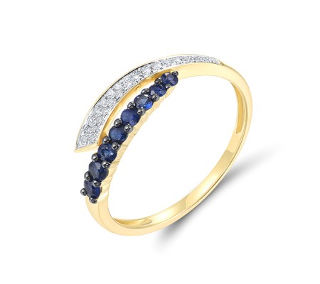 14KYWB  Blue Sapphire Ring(R321544SAP14KYWB)