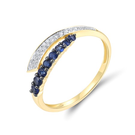 14KYWB  Blue Sapphire Ring(R321544SAP14KYWB)