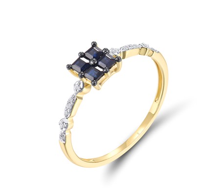 14KYWB  Blue Sapphire Ring(R321549SAP14KYWB)