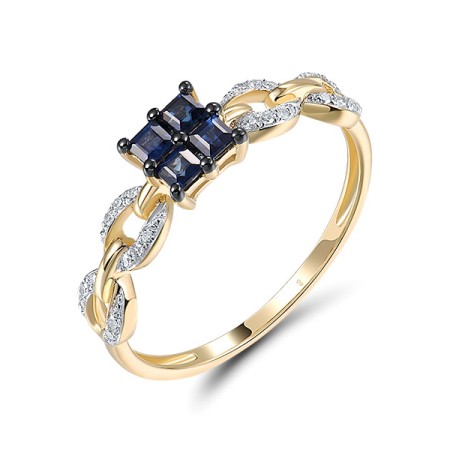 14KYWB  Blue Sapphire Ring(R321550SAP14KYWB)