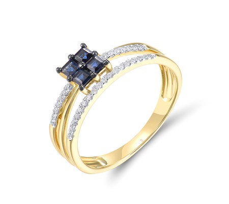 14KYWB  Blue Sapphire Ring(R321551SAP14KYWB)