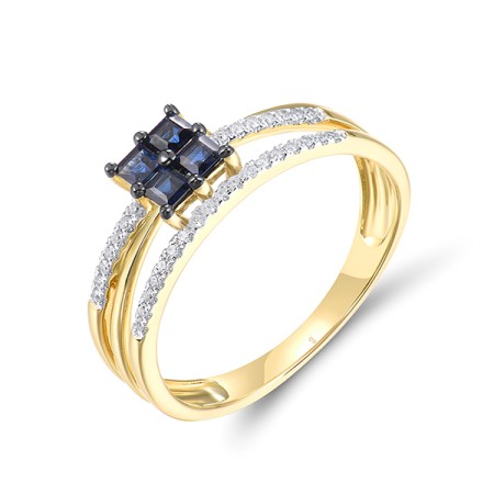 14KYWB  Blue Sapphire Ring(R321551SAP14KYWB)