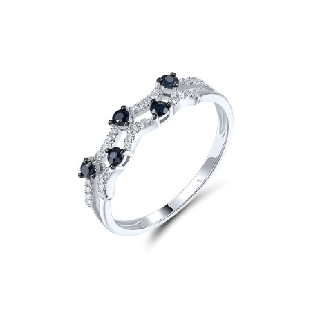 14KWB  Blue Sapphire Ring  (R321568SAP14KWB)