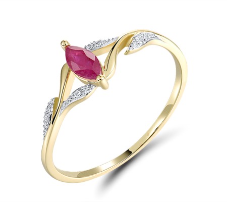 14KYW  Ruby Ring(R321576RUY14KYW) - US 7