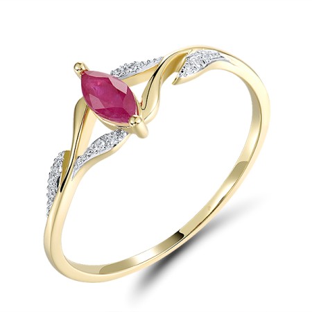 14KYW  Ruby Ring(R321576RUY14KYW) - US 7