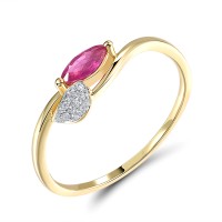 14KYW  Ruby Ring(R321578RUY14KYW) - US 7